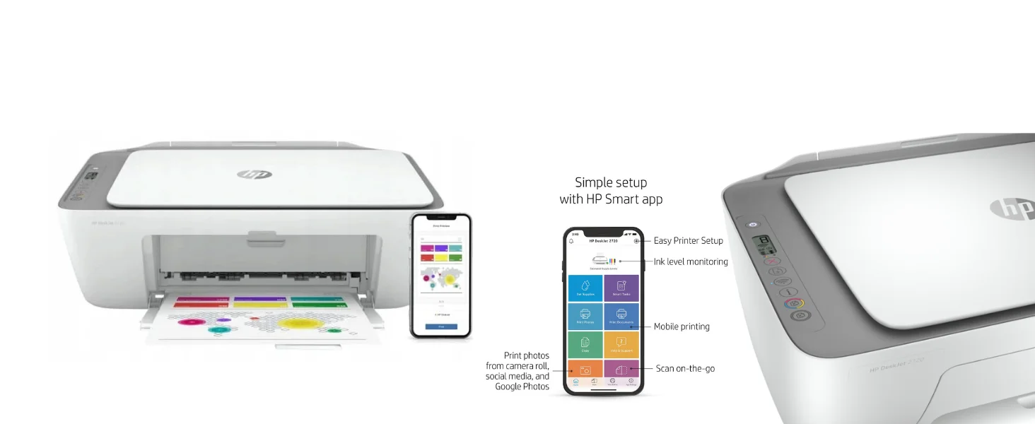 HP DeskJet 2720 All In One – Imprimante Couleur Multifonction