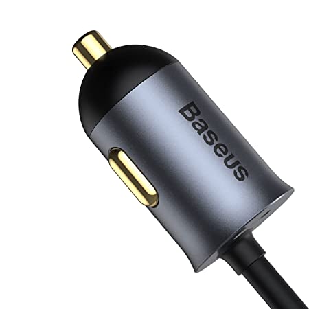 Baseus CCBT-A0G Share Together PPS multi-port car charger + extension cord 120W 2U+2C Grey - Image 7