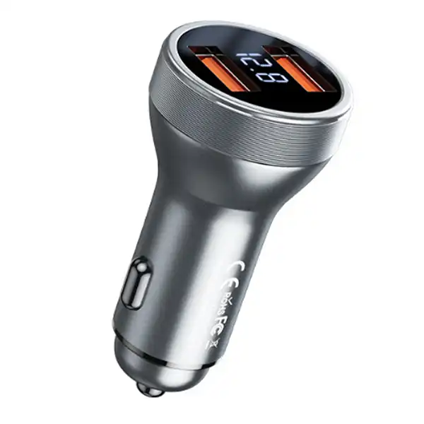 Remax-Linsey-Series-45W-QC3.0-2USB-Multi-Compatible-Alumnium-Car-Charger-RCC325-Tarnish-Skit-Store